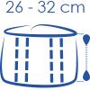 Wysokość 26cm - 32cm